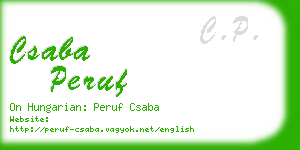 csaba peruf business card